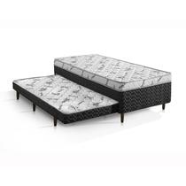 Cama Box Conjugada Solteiro D-28 com Auxiliar 188cm X 88cm X 58cm Elite Colchões Sensor Cama Box Conjugada Solteiro D-28 com Auxiliar 188cm X 88cm X 58cm Elite Colchões Sensor