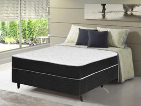 Cama Box Conjugada Umaflex Trento Molas Ensacadas 138x56x188 cm Preto e Branco