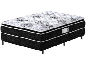 Cama Box Conjugado Casal: Colchão Ortopédico D28 ProDormir Advanced Pillow Top Black (138x188x50) Probel