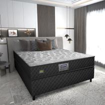 Cama Box Conjugado Casal Com Colchão 138x57x188 Sonopro Gazin Cr35338 Preto