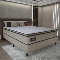 Cama Box Conjugado Casal com Colchão (138x67x188) Safira Gazin CR35346 Castor