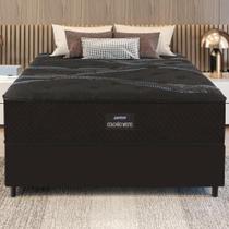 Cama Box Conjugado Casal com Colchão (138x70x188) Soft Firme II Gazin CR35320 Preto/Marrom