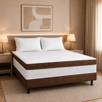 Cama Box Conjugado Casal com Colchão de Espuma D33 Cama Box Conjugado Casal com Colchão de Espuma D33