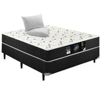 Cama Box Conjugado Casal Molas Bonnel - 42x138x188cm