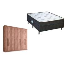 Cama Box Conjugado Casal Union Ortobom + Guarda Roupa Master Vip 8.4 Atacama Cama Box Conjugado Casal Union Ortobom + Guarda Roupa Master Vip 8.4 Atacama