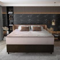 Cama Box Conjugado Queen com Colchão (158x70x198) Supreme Malha D33 Gazin CR35368