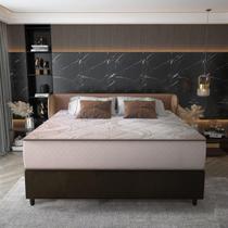 Cama Box Conjugado Queen com Colchão (158x70x198) Supreme Malha D33 Gazin CR35368 Cama Box Conjugado Queen com Colchão (158x70x198) Supreme Malha D33 Gazin CR35368