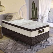 Cama Box Conjugado Solteirão com Colchão (98x65x198) Ibiza Gazin CR35366 Areia/Marrom