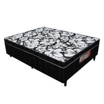 Cama Box Conjugado Solteirão D28 Misto Preto 100X198X53 Ortofirme