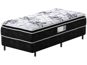 Cama Box Conjugado Solteiro: Colchão Ortopédico D28 ProDormir Advanced Pillow Top Black (88x188x50) Probel