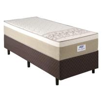 Cama Box Conjugado Solteiro com Colchão (88x62x188) Los Angeles Plus Gazin CR35328 Areia/Branco/Marrom Cama Box Conjugado Solteiro com Colchão (88x62x188) Los Angeles Plus Gazin CR35328 Areia/Branco/Marrom