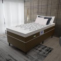 Cama Box Conjugado Solteiro com Colchão (88x67x188) Stone Plus Gazin CR35341 Marrom/Branco Cama Box Conjugado Solteiro com Colchão (88x67x188) Stone Plus Gazin CR35341 Marrom/Branco