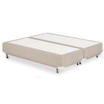 Cama Box Cosmopolita Universal Bipartido Casal Lyon Blanc 138x188