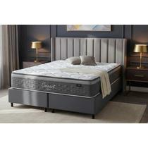 Cama Box CRC Queen +Colchão Molas Master Pocket Connect Kappesberg 158x198