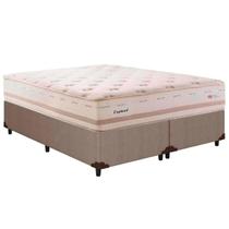 Cama Box CRC Queen +Colchão Molas Master Pocket England Herval 158x198