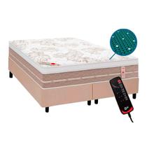 Cama Box CRC Queen + Colchão Molas Pocket Castor c/Massagem Niponpedic - Cama Box CRC Queen + Colchão Molas Pocket Castor c/Massagem Niponpedic -