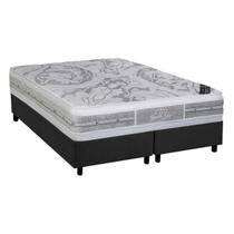 Cama Box CRC Queen + Colchão Molas Pocket Castor LátexPlush 158x198