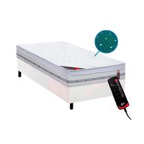 Cama Box CRC Solt +Colchão Molas Ensacadas c/Massagem Niponpedic Castor 88 Cama Box CRC Solt +Colchão Molas Ensacadas c/Massagem Niponpedic Castor 88