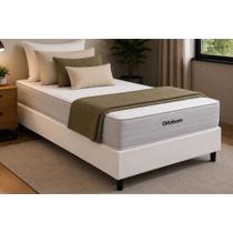 Cama Box CRC Solteiro +Colchão Molas Ensacadas Venno Ortobom 88x188
