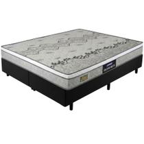 Cama Box de Casal Queen Gazin Stone Sommier D33 altura de 60 cm e largura de 158 Cinza Preto Cama Box de Casal Queen Gazin Stone Sommier D33 altura de 60 cm e largura de 158 Cinza Preto