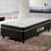 Cama box de solteiro conjugada D28 poli black white