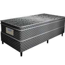 Cama Box de Solteiro Gazin Perola Negra e molas pocket ensacadas individualmente com espuma D33 altura de 71 cm largura de 88 cm Preto