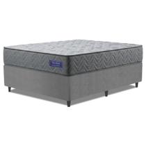 Cama Box Desmontável Colchão Queen Molas Ensacadas Atlanta Cinza Cama Box Desmontável Colchão Queen Molas Ensacadas Atlanta Cinza