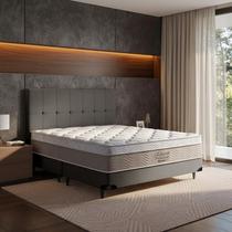 Cama Box e Cabeceira Elegant Nano Queen (158x198)- Ortobom