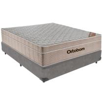 Cama Box e Colchão Airtech SpringPocket Molas Ensacadas Casal Ortobom