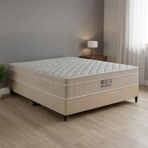 Cama Box e Colchão Casal Airtech Ortobom Molas Ensacadas
