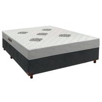 Cama Box e Colchão Casal D28 Confort Premium Inovaflex - Cinza Cama Box e Colchão Casal D28 Confort Premium Inovaflex - Cinza