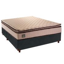 Cama Box e Colchão Casal D45 Belmont Hellen Cinza Cama Box e Colchão Casal D45 Belmont Hellen Cinza