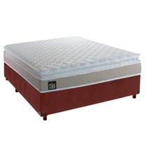 Cama Box e Colchão Casal Espuma Real Hellen Marrom Cama Box e Colchão Casal Espuma Real Hellen Marrom