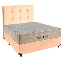 Cama Box e Colchão Casal Molas Ensacadas Airflex + Cabeceira Perola Cama Box e Colchão Casal Molas Ensacadas Airflex + Cabeceira Perola