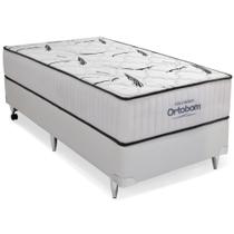 Cama Box e colchão Highfoam Solteiro (88x188) - Ortobom