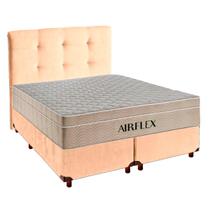 Cama Box e Colchão King Molas Ensacadas Airflex + Cabeceira Perola Cama Box e Colchão King Molas Ensacadas Airflex + Cabeceira Perola