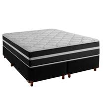 Cama Box e Colchão King Molas Ensacadas Classic Airflex Colchões Preto