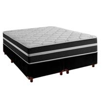 Cama Box e Colchão King Molas Ensacadas Classic Preto Cama Box e Colchão King Molas Ensacadas Classic Preto