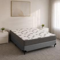 Cama Box e Colchão Light D45 - Casal (138x188) - Ortobom Cama Box e Colchão Light D45 - Casal (138x188) - Ortobom