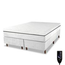 Cama Box e Colchão Magnético 100% de Espuma Super King Massageador Bio Basic