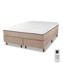 Cama Box e Colchão Magnético de Molas King Massageador Bio - Elegancy