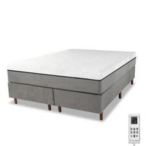 Cama Box e Colchão Magnético de Molas King Massageador Bio - Elegancy