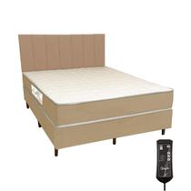 Cama Box e Colchão Magnético Massageador 20cm com Cabeceira - Casal - Ciclo do Sono