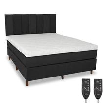 Cama Box e Colchão Magnético Massageador com Cabeceira - Eco Premium