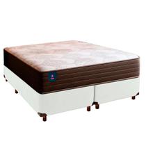 Cama Box e Colchão Queen Molas Ensacadas Celebration Euro Flex Colchões Branco Cama Box e Colchão Queen Molas Ensacadas Celebration Euro Flex Colchões Branco
