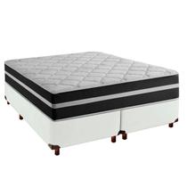 Cama Box e Colchão Queen Molas Ensacadas Classic Airflex Colchões Branco Cama Box e Colchão Queen Molas Ensacadas Classic Airflex Colchões Branco