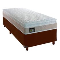 Cama Box e Colchão Solteiro Espuma Real Hellen Marrom Cama Box e Colchão Solteiro Espuma Real Hellen Marrom