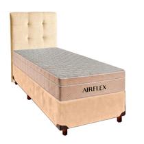 Cama Box e Colchão Solteiro Molas Ensacadas Airflex + Cabeceira Perola Cama Box e Colchão Solteiro Molas Ensacadas Airflex + Cabeceira Perola