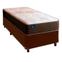 Cama Box e Colchão Solteiro Molas Ensacadas Celebration Euro Flex Colchões Marrom Cama Box e Colchão Solteiro Molas Ensacadas Celebration Euro Flex Colchões Marrom