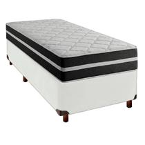 Cama Box e Colchão Solteiro Molas Ensacadas Classic Branco Cama Box e Colchão Solteiro Molas Ensacadas Classic Branco